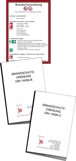 die drei Teile der Brandschutzordnung